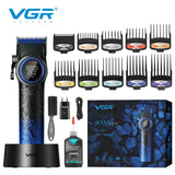 VGR V-001 Professional Hair Clipper — Blue Edition