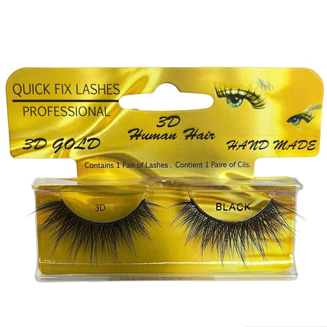 Quick Fix Lashes 3D Gold - Human Hair - Theresia Cosmetics - Eyelashes - Theresia Cosmetics