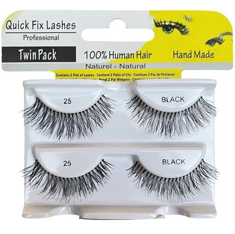 Quick Fix Strip Lashes - 25 Black 2 Packs - Theresia Cosmetics - Eyelashes - Theresia Cosmetics