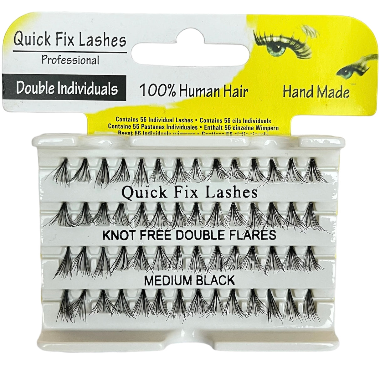 Quick Fix Double Individuals Lashes - Knot Free Double Flares Black - Theresia Cosmetics - Eyelashes - Theresia Cosmetics