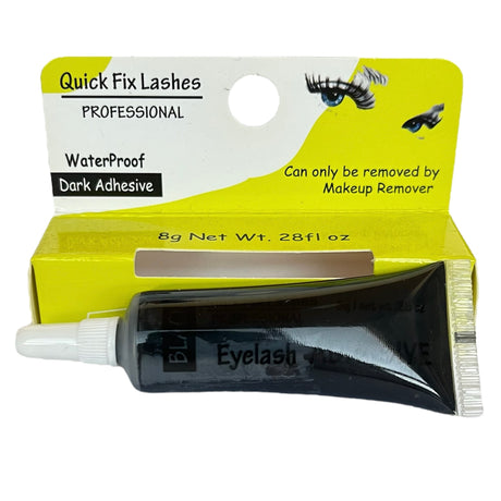Quick Fix WaterProof Dark Adhesive Eyelashes 8g - Theresia Cosmetics - Eyelashes - Theresia Cosmetics