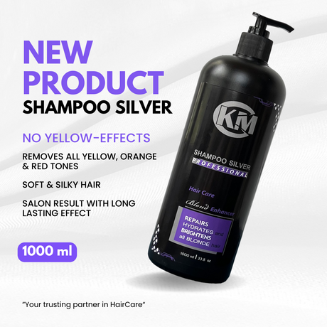 KM - Professional Shampoo Silver No Yellow Effects - Theresia Cosmetics - Shampoo silver - Theresia Cosmetics